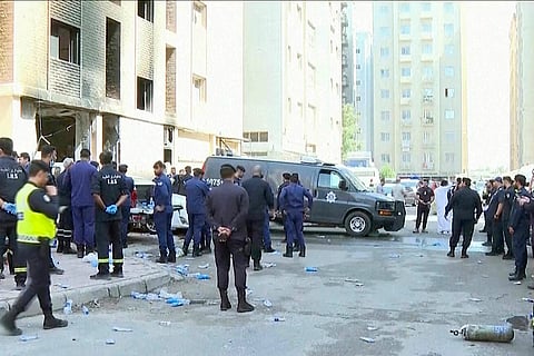 Rescuers at the site